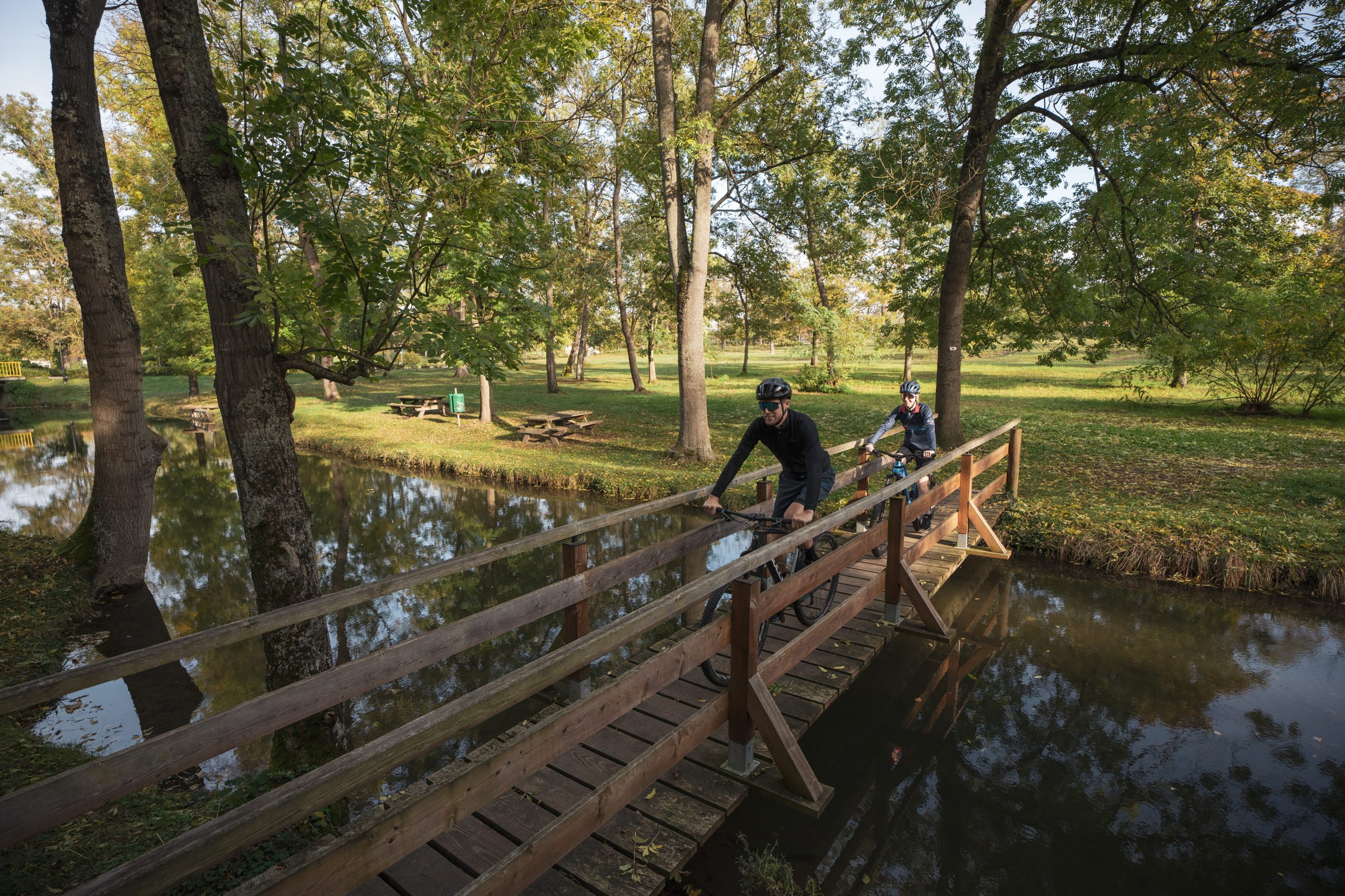Cyclistes se promenant